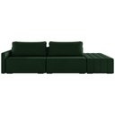 Ver imagem 7 de Sofá Ilha Modulado Milos 232cm Puff Lateral Veludo Verde G33 - Gran Belo
