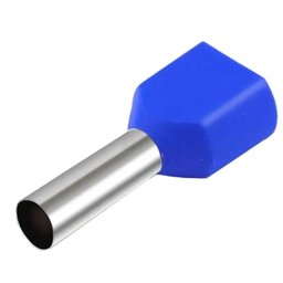 Terminal Pré-isolado Pino Tubular Duplo 16,0mm² - Azul - 50 Unidades - 2