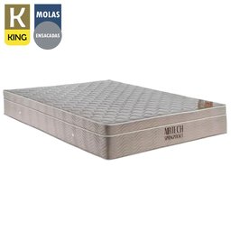 Cama Box Baú King Suede Bipartido + Colchão Ortobom Airtech Molas Ensacadas 193x203x65 Cor:bege - 2