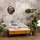 Ver imagem 3 de Espelho decorativo de parede redondo com moldura Premium Kastoria Preto