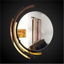 Ver imagem 2 de Espelho decorativo de parede redondo com moldura Premium Kastoria Preto