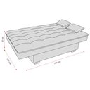 Ver imagem 7 de Sofá-cama 180cm 3 Lugares com Tecido Bouclé Multimóveis Cr45258 Cinza