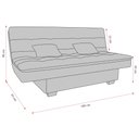 Ver imagem 4 de Sofá-cama 180cm 3 Lugares com Tecido Bouclé Multimóveis Cr45258 Cinza