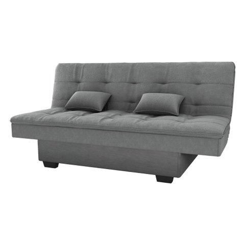 Sofá-cama 180cm 3 Lugares com Tecido Bouclé Multimóveis Cr45258 Cinza