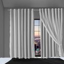 Ver imagem 1 de cortina blackout Bruna em tecido 6,00 x 2,80 c/voal branco