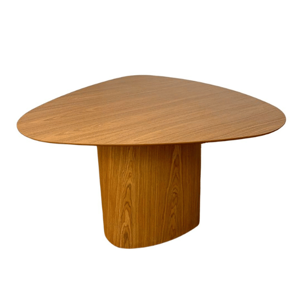 Mesa de Jantar Cone Orgânica 140x144cm Tampo Freijó Base Freijó Personal Decor Mesa de Jantar Orgâni