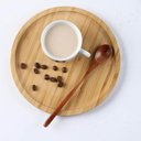 Ver imagem 3 de Prato de Bambu 18x2cm Lyor Bandeja Redonda Petisqueira Servir Decorar Buffet