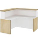 Ver imagem 4 de Balcão para Atendimento-recepção em L - Casa Chick Carvalho-branco
