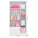 Ver imagem 5 de Quarto Infantil Guarda Roupa 3 Portas, Berço e Cômoda 4 Gavetas Meu Soninho Branco - Fdecor