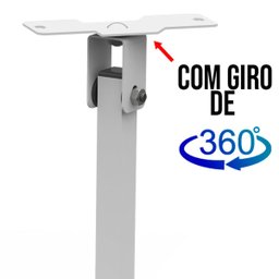Suporte Projetor Datashow Teto Braço 40 Cm - Branco - 6