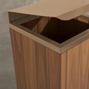 Ver imagem 2 de Lixeira de Madeira Plástica Ecológica com Tampa Basculante Marrom 96l