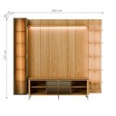 Ver imagem 4 de Estante para TV até 75 Polegadas com Prateleiras e Cristaleira Vidro Reflecta 100% MDF com LED
