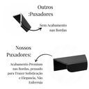 Ver imagem 4 de Puxador Kit 20 Clean Reto 30cm Moderno para Armário Gaveta - Preto