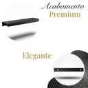 Ver imagem 2 de Puxador Kit 20 Clean Reto 30cm Moderno para Armário Gaveta - Preto