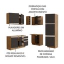Ver imagem 5 de Armário de Cozinha Completa de Canto 329cm Rustic Preto Glamy Madesa 01
