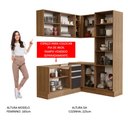 Ver imagem 6 de Armário de Cozinha Completa de Canto 329cm Rustic Preto Glamy Madesa 01