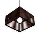 Ver imagem 2 de Luminária Pendente Barcelona Modelo Ripado -:Marrom