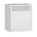 Ver imagem 3 de Mesa de Cabeceira 2 Gavetas 1 Nicho Branco
