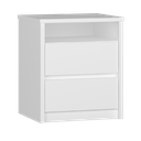 Ver imagem 2 de Mesa de Cabeceira 2 Gavetas 1 Nicho Branco