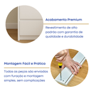 Ver imagem 6 de Mesa de Cabeceira 2 Gavetas 1 Nicho Branco