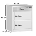 Ver imagem 4 de Mesa de Cabeceira 2 Gavetas 1 Nicho 