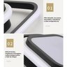 Luminaria Paflon Led 3 Em 1 Sobrepor Tons Ajustaveis Controle Remoto Decoraçao Iluminaçao Teto Sala  - 7