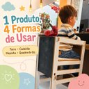 Ver imagem 7 de Torre de Aprendizagem Montessori 4 em 1 Quadro Cadeirão Mesinha