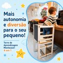 Ver mais imagens de Torre de Aprendizagem Montessori 4 em 1 Quadro Cadeirão Mesinha