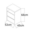 Ver imagem 3 de Criado-Mudo Espelhado 2 Gavetas 807E