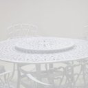 Ver imagem 7 de Conjunto de Jardim Mesa Giratória 6 Cadeiras Alumínio Fundido e Ombrelone