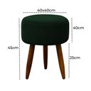 Ver imagem 4 de Puff Banqueta Decorativo Pés Madeira Verde