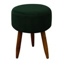 Ver imagem 1 de Puff Banqueta Decorativo Pés Madeira Verde