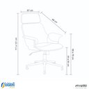 Ver imagem 5 de Cadeira Office Coimbra Pu Preta ou Pu Marrom - Rivatti