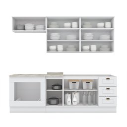 Cozinha Compacta 6 Peças Com Módulo Forno De Embutir Amy Casa 812 - 5