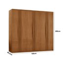 Ver imagem 4 de Guarda Roupa Casal Dunas Mdf 6 Portas e 2 Gavetas Moderna