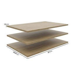 Guarda-roupa 2 Módulos 4 Portas 6 Prateleiras 6 Gavetas Frame Cabecasa madeiramadeira - 6