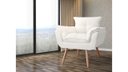 Ver imagem 3 de Poltrona Decorativa Opala Suede Composê Paris Vermelho Pés Madeira Ms Decor