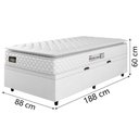 Ver imagem 4 de Cama Box Baú Solteiro Colchão Espuma D33 Pillow Top New Millenium 88x188x60cm Branco Hellen