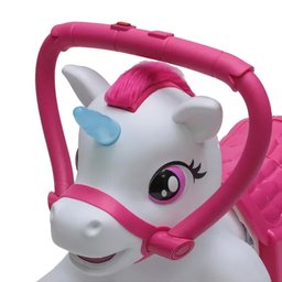 Mini Moto Elétrica Infantil Unicórnio Rosa 6v até 30kg com Controle Remoto - 4