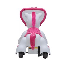 Mini Moto Elétrica Infantil Unicórnio Rosa 6v até 30kg com Controle Remoto - 6