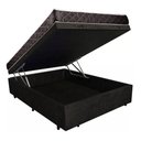 Ver imagem 2 de Cama Box Baú Casal Resistence Suede Preto + Colchão Casal Resistence Espuma D33 28x138x188