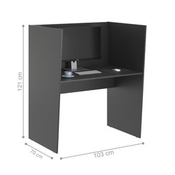 Mesa de Trabalho 1 Lugar Alaska Preto Onix - 2