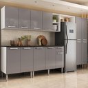 Ver imagem 1 de Armário Cozinha Modulada Completa 298cm Pequim Top Multimóveis Mp3769 Branco/lacca Fumê