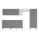 Ver imagem 7 de Armário Cozinha Modulada Completa 298cm Pequim Top Multimóveis Mp3769 Branco/lacca Fumê