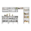 Ver imagem 5 de Armário Cozinha Modulada Completa 298cm Pequim Top Multimóveis Mp3769 Branco/lacca Fumê