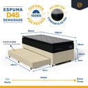 Ver imagem 6 de Cama Box com Colchão de Espuma D45 Pillow Top Suport Prime + Auxiliar de Espuma Unique Solteiro 88cm