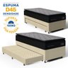 Cama Box com Colchão de Espuma D45 Pillow Top Suport Prime + Auxiliar de Espuma Unique Solteiro 88cm - 3