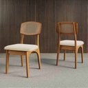Ver imagem 5 de Conjunto Mesa de Jantar com 6 Cadeiras Retrô Estofada e Encosto Palinha Dalla Costa