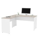 Ver imagem 3 de Mesa de Canto em L para Escritório 1.40x1.50 Escrivaninha Netmobil - Dubai/branco