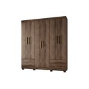 Ver imagem 1 de Guarda Roupa Santiago Ii Roupeiro 6 Portas 4 Gavetas Cor Ypê